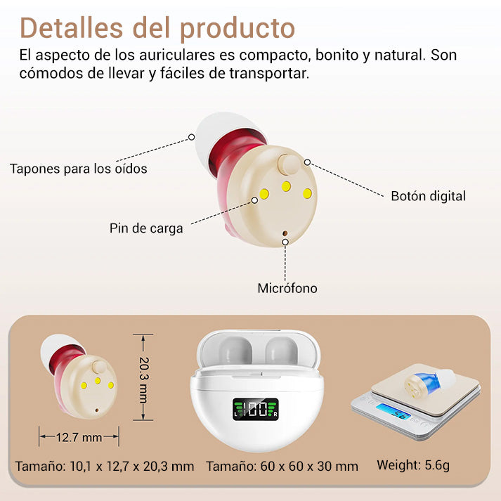🔥 Audífonos BioHarbor® CIC: 100 % invisibles, audición 200 % más nítida 👂