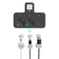 🔌 Adaptateur Prise EU 4-en-1 avec Interrupteurs Indépendants & Veilleuse Intégrée