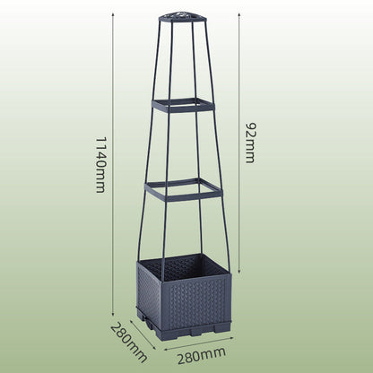 Hochbeet-Pflanzkästen mit Rankgitter